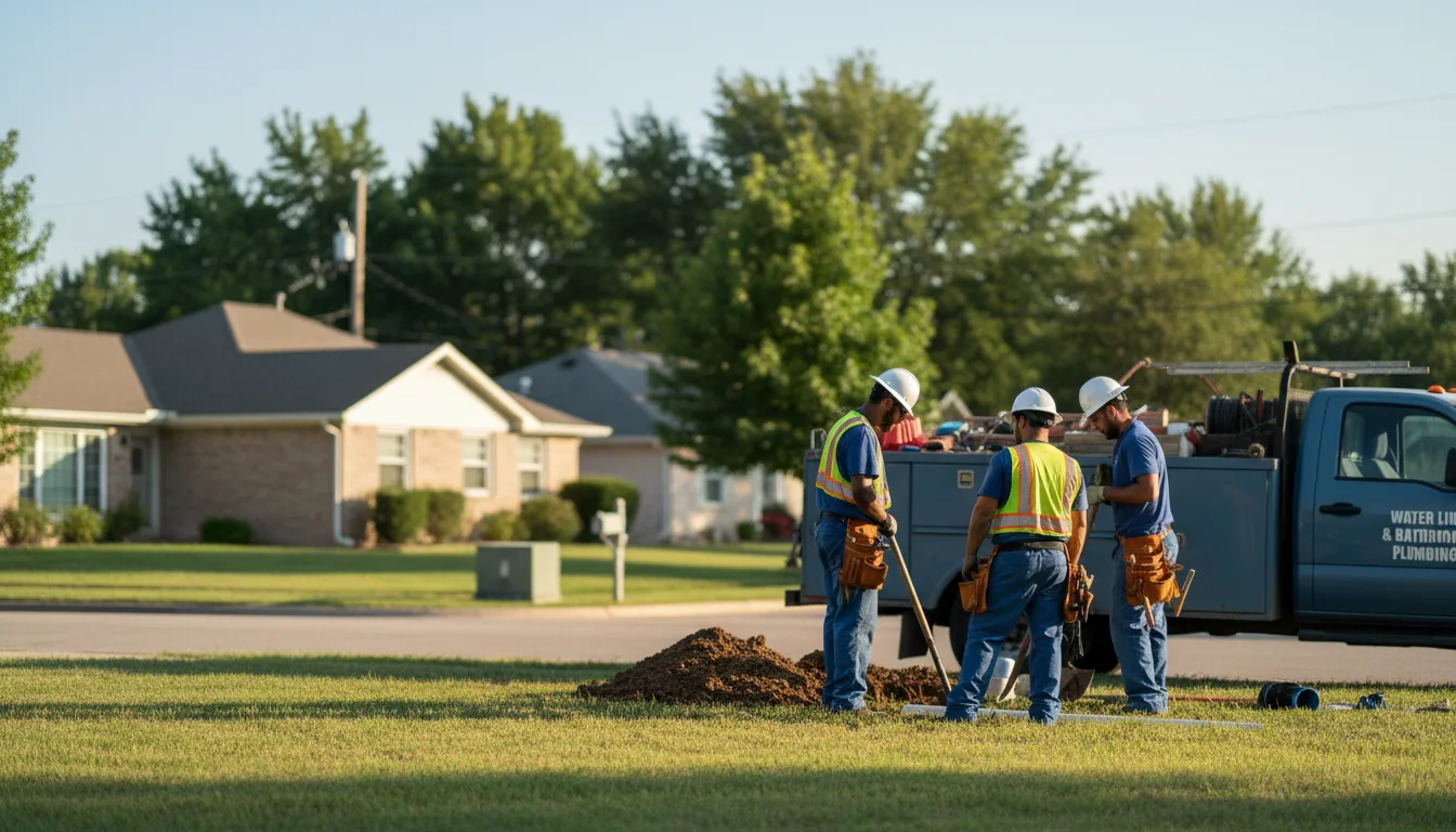 Residential water line and bathroom plumbing service in Winnsboro, LA
